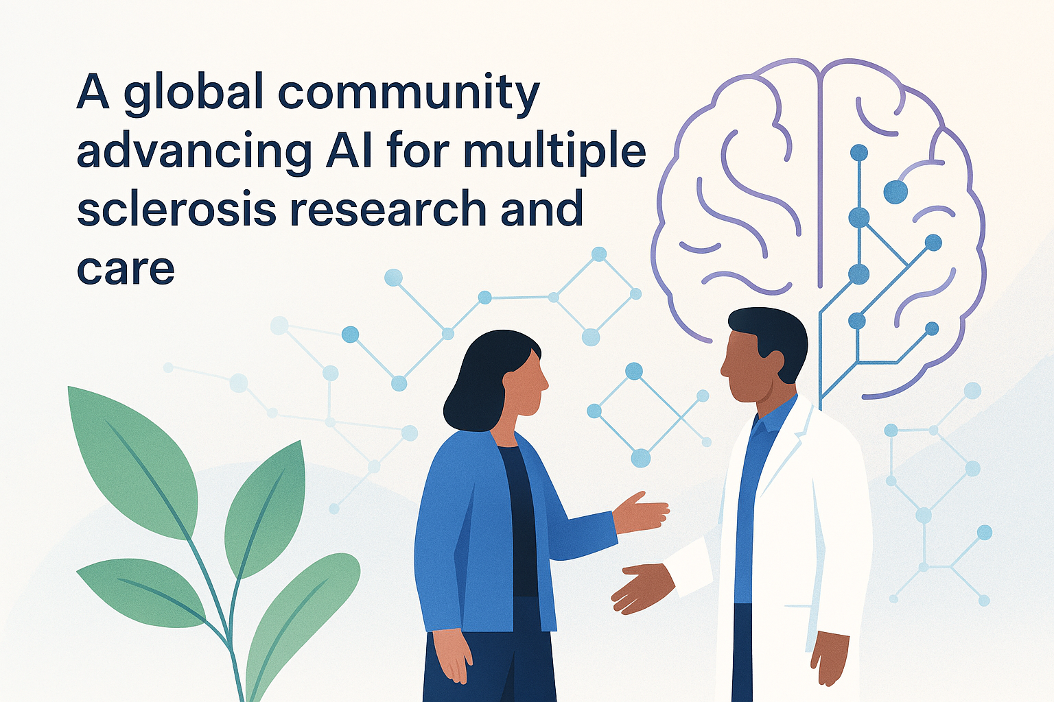 Illustration of AI and MS collaboration